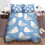 The Seagull Seamless Illustration Bed Sheets Spread Duvet Cover Bedding Sets