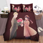 Spy X Family Loid With Roses For Yor Artwork Bed Sheets Spread Duvet Cover Bedding Sets