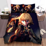 The Saga Of Tanya The Evil Tanya Shooting On Battlefield Bed Sheets Spread Duvet Cover Bedding Sets