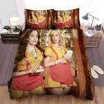 2 Broke Girls (2011–2017) Movie Poster Theme 2 Bed Sheets Spread Comforter Duvet Cover Bedding Sets