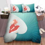 Ponyo (2008) Movie Illustration 4 Bed Sheets Spread Comforter Duvet Cover Bedding Sets