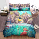 Ponyo (2008) Movie Digital Art 2 Bed Sheets Spread Comforter Duvet Cover Bedding Sets