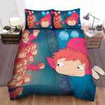 Ponyo (2008) Movie Poster Theme 2 Bed Sheets Spread Comforter Duvet Cover Bedding Sets