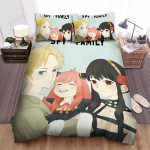 Spy X Family Happy Moment Of Forger Family Bed Sheets Spread Duvet Cover Bedding Sets