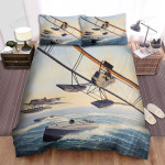 The Military Weapon Ww1- German Empire Plane Hansa-Brandenburg W.12 Above The Navy Bed Sheets Spread Duvet Cover Bedding Sets