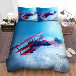 The Military Weapon Ww1- German Empire Plane Red Baron In The Sky Bed Sheets Spread Duvet Cover Bedding Sets