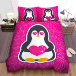 The Wildlife - The Penguin In Love Art Bed Sheets Spread Duvet Cover Bedding Sets