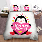 The Wildlife - Happy B Day From A Penguin Bed Sheets Spread Duvet Cover Bedding Sets