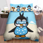The Wildlife - Hello Summer From The Snorkeling Penguin Bed Sheets Spread Duvet Cover Bedding Sets