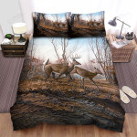The Wildlife - The Deer Pair Leaving Bed Sheets Spread Duvet Cover Bedding Sets