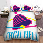 Taco Bell Neon Colors Logo Bed Sheets Spread Comforter Duvet Cover Bedding Sets