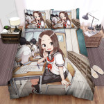 Teasing Master Takagi-San The Girl Next To Nishikata Artwork Bed Sheets Spread Duvet Cover Bedding Sets