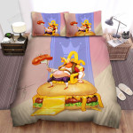 Burger King Sleeping King On Burger Bed Sheets Spread Comforter Duvet Cover Bedding Sets