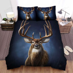 The Wildlife - The Whitetail Deer Portrait Bed Sheets Spread Duvet Cover Bedding Sets