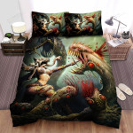 Battle Between Hydra & Monster Slayer Bed Sheets Spread Duvet Cover Bedding Sets