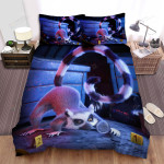 The Wild Animal - The Lemur Looking Through The Magnifying Glass Bed Sheets Spread Duvet Cover Bedding Sets