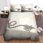 The Wild Animal - The Girl Riding On A Lemur Bed Sheets Spread Duvet Cover Bedding Sets