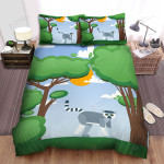 The Lemur On The Ground Bed Sheets Spread Duvet Cover Bedding Sets