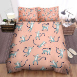 The Lemur Dancing Pattern Bed Sheets Spread Duvet Cover Bedding Sets