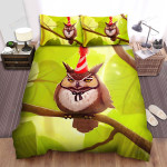 The Owl In The Party Bed Sheets Spread Duvet Cover Bedding Sets