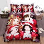 Hyouka Main Characters In Christmas Holiday Bed Sheets Spread Duvet Cover Bedding Sets