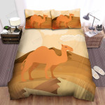 The Wild Animal - The Camel Standing On The Sand Bed Sheets Spread Duvet Cover Bedding Sets