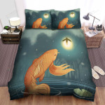 The Japanese Fish - The Koi Chasing The Firefly Bed Sheets Spread Duvet Cover Bedding Sets
