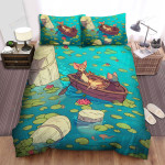 The Small Animal - The Mouse On A Wooden Boat Bed Sheets Spread Duvet Cover Bedding Sets