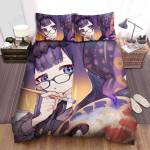 Ninomae Ina'nis Choosing Color For Her Painting Bed Sheets Spread Duvet Cover Bedding Sets