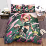 Splatoon - Octoling Girl Walking Bed Sheets Spread Duvet Cover Bedding Sets