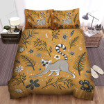 The Wild Animal - The Lemur Moving Vector Art Bed Sheets Spread Duvet Cover Bedding Sets