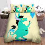 The Donkey And A Balloon Art Bed Sheets Spread Duvet Cover Bedding Sets