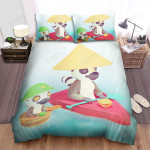 The Wild Animal - The Lemur On A Boat Bed Sheets Spread Duvet Cover Bedding Sets