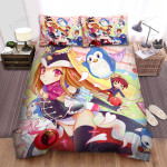 Penguindrum Princess Of The Crystal & Chibi Characters Artwork Bed Sheets Spread Duvet Cover Bedding Sets