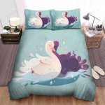 The Wild Animal - The Swan Couple Art Bed Sheets Spread Duvet Cover Bedding Sets