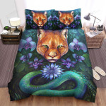 The Wildlife - The Cougar And The Hummingbird Bed Sheets Spread Duvet Cover Bedding Sets