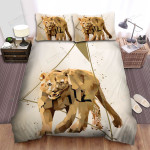 The Wildlife - The Cougar Poly Art Bed Sheets Spread Duvet Cover Bedding Sets