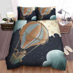 The Wild Creature - The Mouse Flying To The Sky By A Hot Air Balloon Bed Sheets Spread Duvet Cover Bedding Sets
