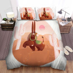 The Lovely Animal - The Donkey Walking On The Ground Bed Sheets Spread Duvet Cover Bedding Sets