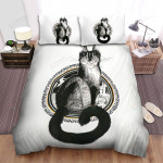 The Christmas Art - Yule Cat Illustation Bed Sheets Spread Duvet Cover Bedding Sets