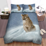 The Wildlife - The Cougar In The Snow Bed Sheets Spread Duvet Cover Bedding Sets