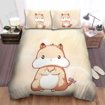 The Small Animal - The Hamster Standing Illustration Bed Sheets Spread Duvet Cover Bedding Sets