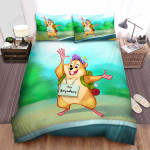 The Cute Animal - The Hamster Hitchhiking Bed Sheets Spread Duvet Cover Bedding Sets
