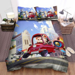 The Cute Animal - The Hamster Driving In The City Bed Sheets Spread Duvet Cover Bedding Sets