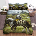 The Wild Creature - The Knight Riding On His Horse Bed Sheets Spread Duvet Cover Bedding Sets
