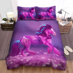 The Natural Animal - The Pink Horse Running Art Bed Sheets Spread Duvet Cover Bedding Sets