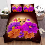 The Cute Animal - The Hamster Among Flowers Bed Sheets Spread Duvet Cover Bedding Sets