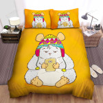 The Rodent - The Hamster Using Mobile Phone Bed Sheets Spread Duvet Cover Bedding Sets