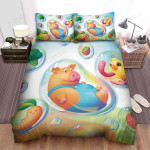 The Pig In The Bubble Bed Sheets Spread Duvet Cover Bedding Sets