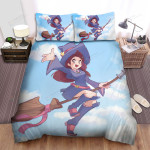 Little Witch Academia Atsuko Kagari Flying Bed Sheets Spread Duvet Cover Bedding Sets
